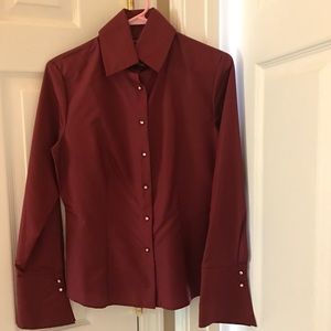 Burgundy dress shirt